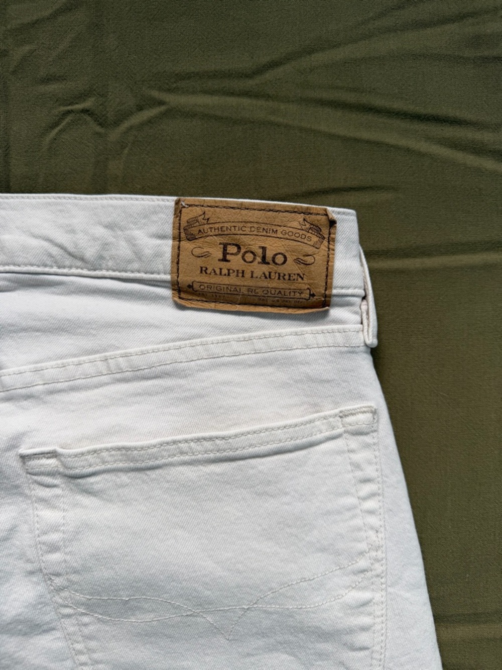 Polo Ralph Lauren The Varick Slim Straight Stretch White Jeans Men’s 34X30